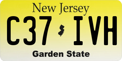 NJ license plate C37IVH