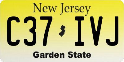 NJ license plate C37IVJ