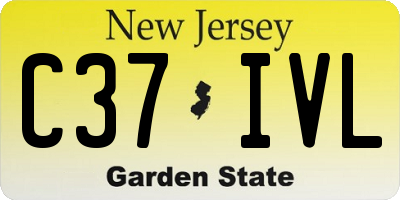 NJ license plate C37IVL