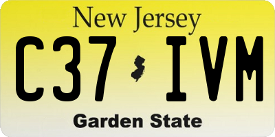 NJ license plate C37IVM