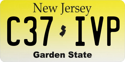 NJ license plate C37IVP