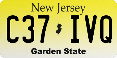 NJ license plate C37IVQ