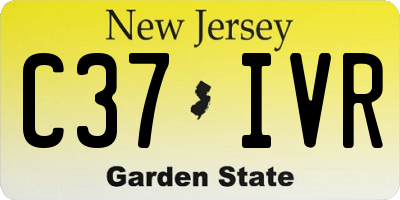 NJ license plate C37IVR