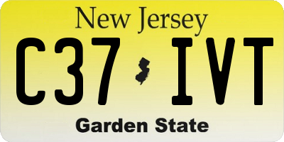 NJ license plate C37IVT