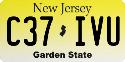 NJ license plate C37IVU