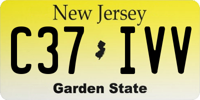 NJ license plate C37IVV