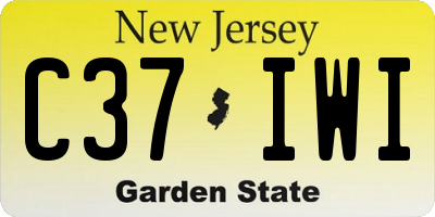 NJ license plate C37IWI
