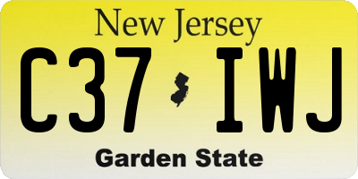 NJ license plate C37IWJ