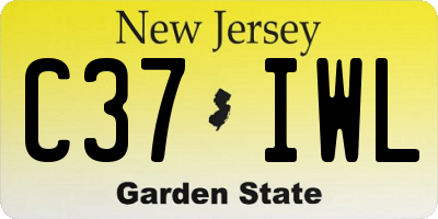 NJ license plate C37IWL