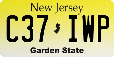 NJ license plate C37IWP