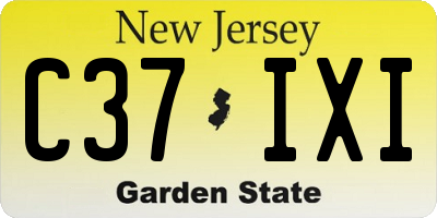 NJ license plate C37IXI
