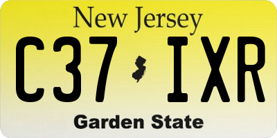 NJ license plate C37IXR