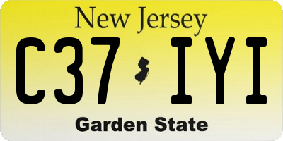 NJ license plate C37IYI