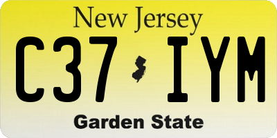 NJ license plate C37IYM