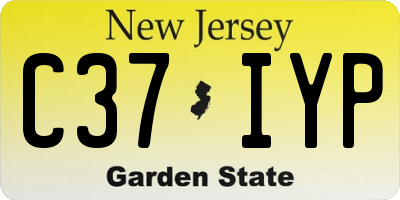 NJ license plate C37IYP