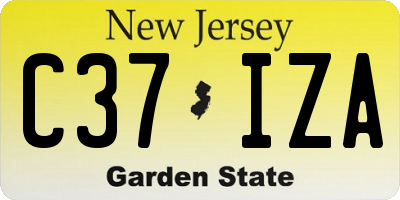 NJ license plate C37IZA