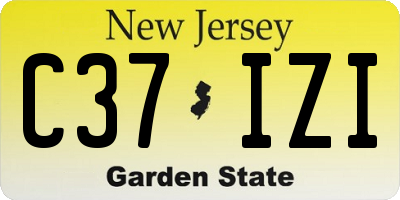 NJ license plate C37IZI