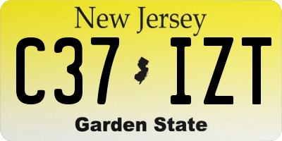 NJ license plate C37IZT