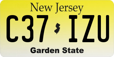 NJ license plate C37IZU