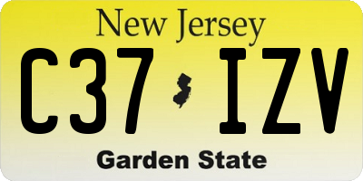 NJ license plate C37IZV