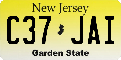 NJ license plate C37JAI