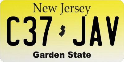 NJ license plate C37JAV