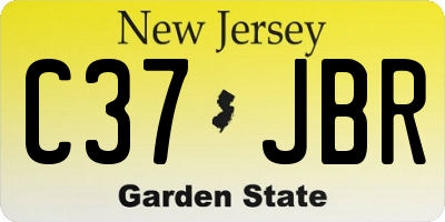 NJ license plate C37JBR