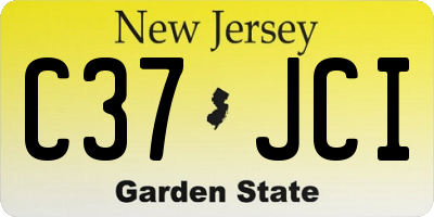 NJ license plate C37JCI