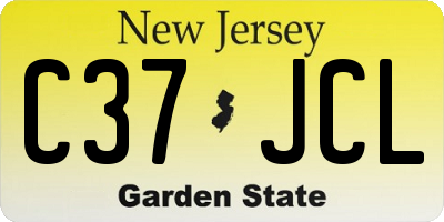 NJ license plate C37JCL