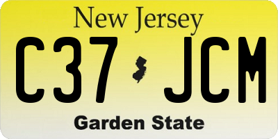 NJ license plate C37JCM