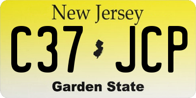 NJ license plate C37JCP