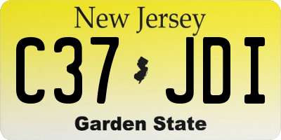 NJ license plate C37JDI