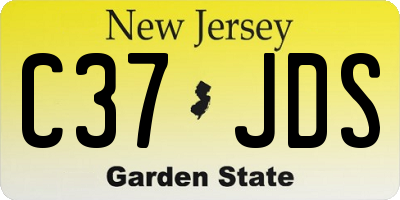 NJ license plate C37JDS