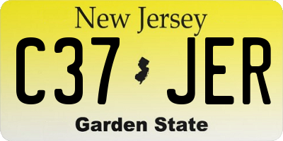 NJ license plate C37JER