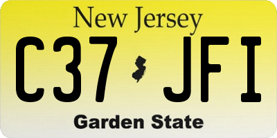 NJ license plate C37JFI