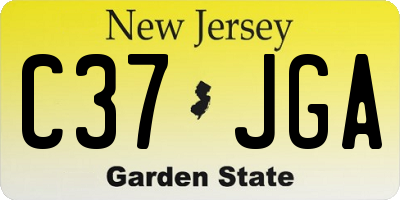 NJ license plate C37JGA