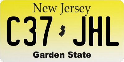 NJ license plate C37JHL