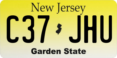 NJ license plate C37JHU
