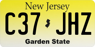NJ license plate C37JHZ