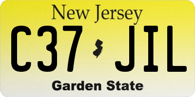 NJ license plate C37JIL
