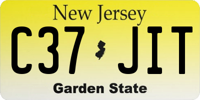 NJ license plate C37JIT
