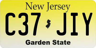 NJ license plate C37JIY