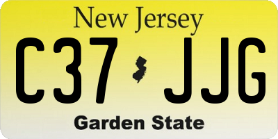 NJ license plate C37JJG