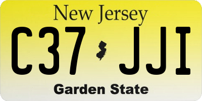 NJ license plate C37JJI