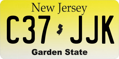 NJ license plate C37JJK