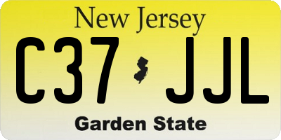 NJ license plate C37JJL