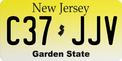 NJ license plate C37JJV