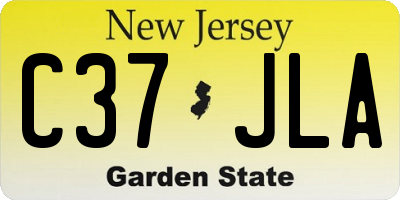 NJ license plate C37JLA