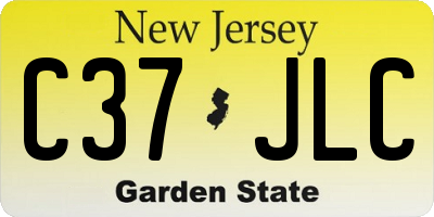 NJ license plate C37JLC