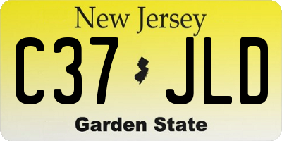 NJ license plate C37JLD